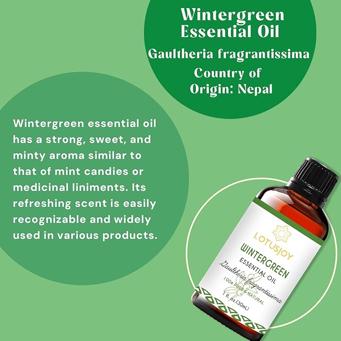 Wintergreen Essential Oil，100% Pure Natural for Diffuser Household DIY - 1 Oz