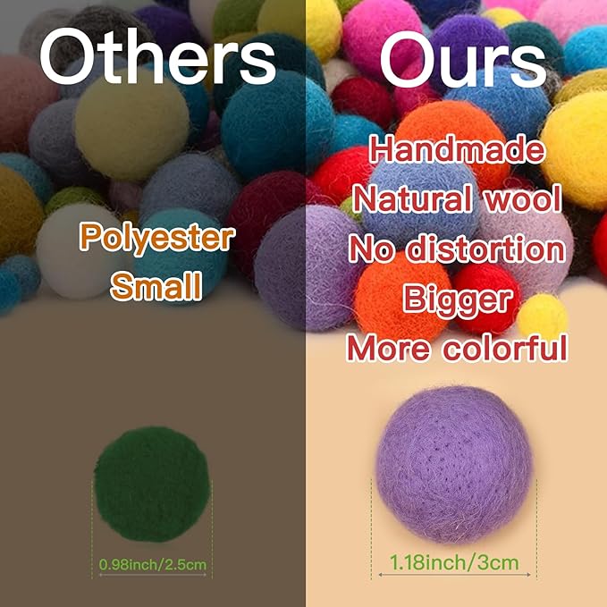 Pre-Strung 3D Felt Happy Birthday Banner - Reusable Rainbow Happy Birthday Decorations Sign,Handmade Wool Felt Ball Garland, Pom Pom Garland, Personalized Holiday Sign, Party Decor, Photo Prop