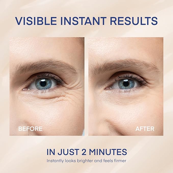 TEREZ & HONOR Rapid Anti-Aging Eye Cream - Instant Eye Tightener & Lifting Serum for Under Eye Bags, Puffiness, Dark Circles, Fine Lines & Wrinkle Reduction - Niacinamide + Peptides – Made in USA