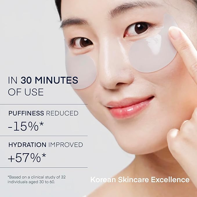 TEREZ & HONOR Eye Patches Set: Korean Hydrogel Eye Masks Gift, 3 Pack (x 60 Pcs) with Caffeine, Collagen & Vitamin C - For Puffy Eyes, Dark Circles, Fine Lines, Wrinkles & Bags, Travel Case Included