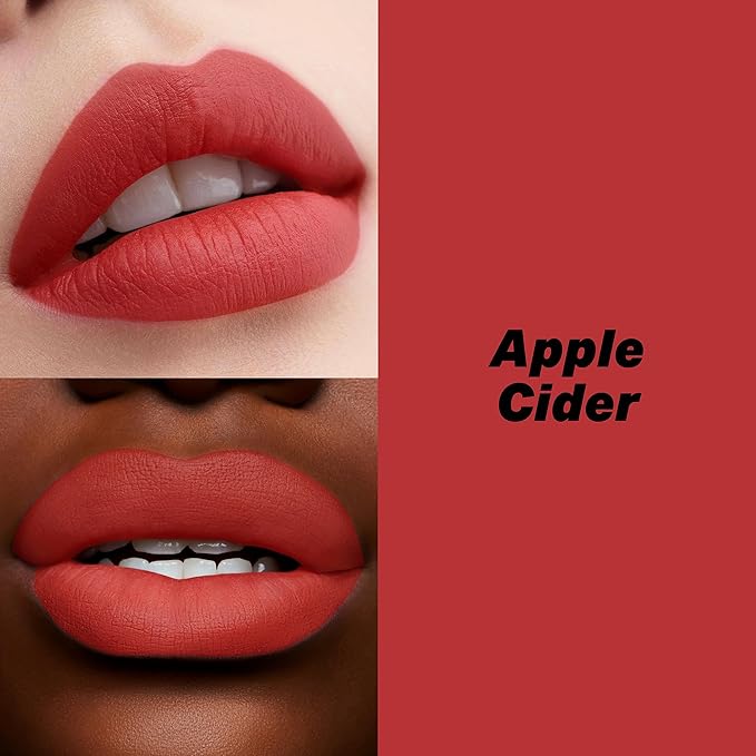 16-Hour Volumizing Matte Liquid Lipstick with Non-Drying, Waterproof Matte Liquid Lip Color: 107 Apple Cider, 0.14 Fl Oz