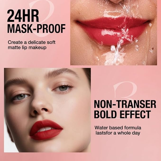 Lip Liner + Lipstick Set (12 Shades Available) -Matte Lipstick for Women, Silk Finish Hydration Lip Kit, Waterproof Smooth Creamy Texture, Bold to Nude Shades for Daily & Party Wear, Makeup Gift(06)