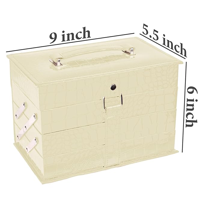 SHANY All In One Makeup Set, Eyeshadow, Blushes, Face Powder, Lipstick, Eye liners, Make up Pencils and Cosmetics Mirror - Makeup Kit With Reusable Storage Beauty Box - White