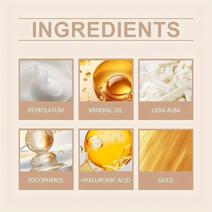 Gold foil color changing and nourishing lipstick Nourishing and moisturizing aqua glass softening lip skin Non greasy lipstick