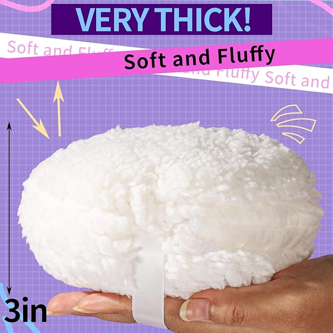 6" Body Powder Puff, Powder Puff for Body Powder and Container, Fluffy Soft Large Powder Puff for Dusting White
