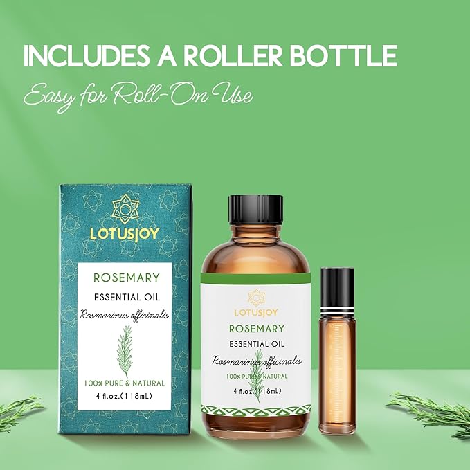 Rosemary Oil for Hair Growth - 100% Natural Aromatherapy Oil for Beauty DIY Home Care - 100% Pure Rosemary Essential Oil 4 Oz