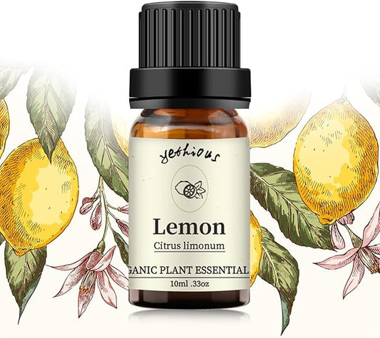 yethious Lemon Essential Oils for Diffuser & Aromatherapy Pure Lemon Oil for Skin, Hair Gift Oils - 10ML