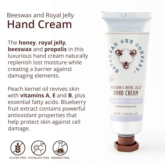 Savannah Bee Company Beeswax Hand Cream - Hand Moisturizer Repair Cream