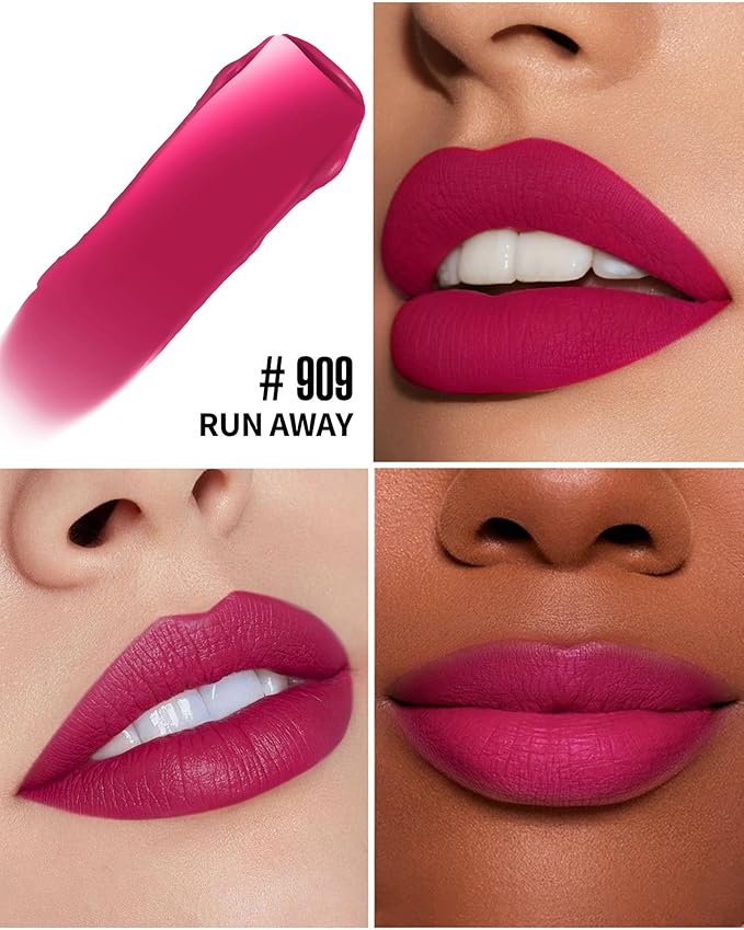 Burgundy Red Lipstick Long Lasting Lipsticks for Women Smudgeproof Transferproof Cruelty Free Lip Makeup, 909 Run Away