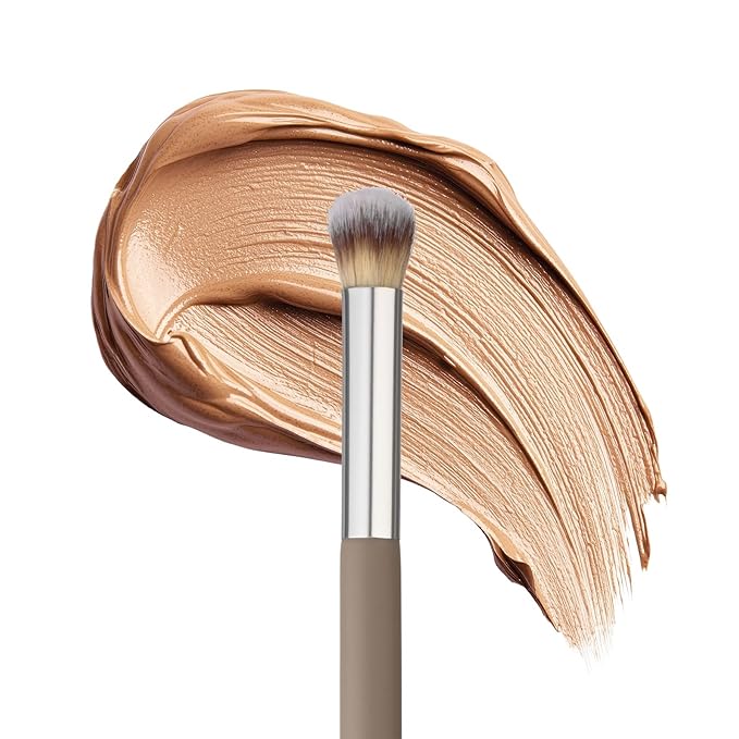 Sandstone Scandinavia Soft Collection Makeup Brush - Professional Premium Concealer brush for applying and blending concealer. Ultra soft bristles. Vegan Makeup brush for all skin types