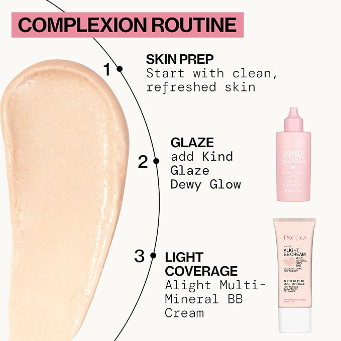 Pacifica Makeup Primer – Kind Glaze Dewy Glow Layer, Hydrating Primer with Vegan Collagen, Squalane & Ceramides for Soft-Focus Radiance, Vegan & Cruelty-Free, 1 fl oz