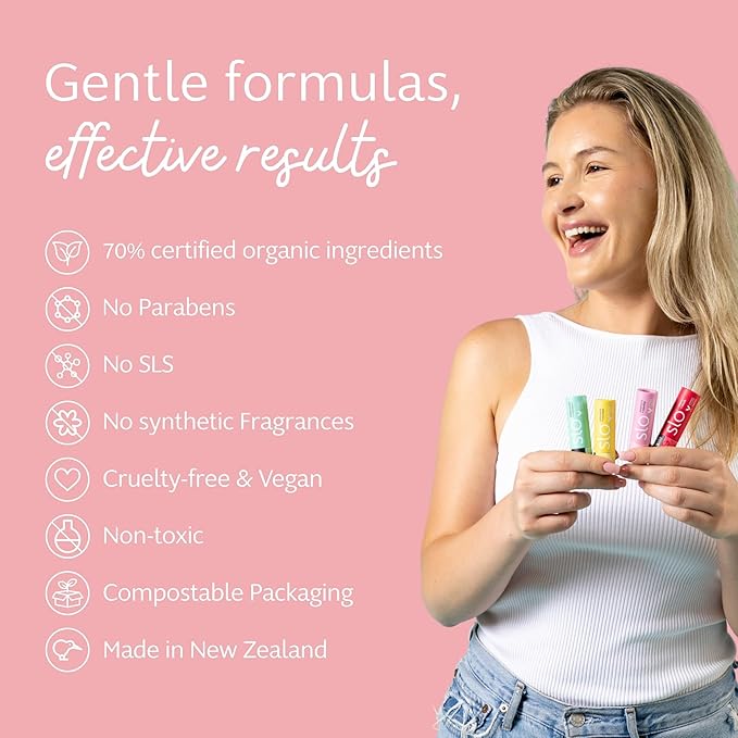 Slo | Natural Tinted Lip and Cheek Balm - All Natural Ingredients, Vegan & Cruelty Free, Hydrating & Soothing, Plastic Free, Paper Packaging | Cherry Blush, (0.28oz/8g)