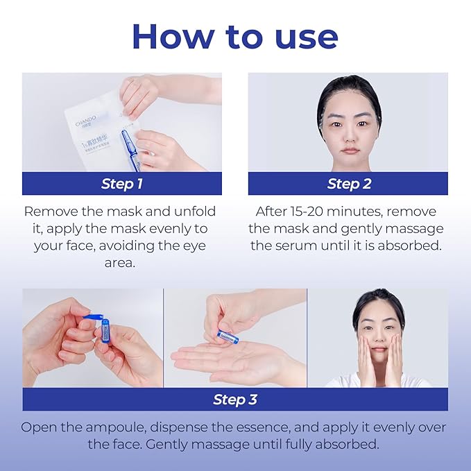 2-Step Oligopeptide Oil-Control Ampoule Mask (1.5ml+33mlx5 PCS) - Soothing & Repairing Mask for Acne-Prone Skin, Paraben-Free, Alcohol Free