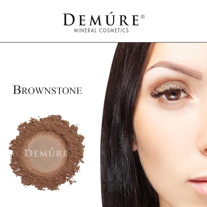 Demure Mineral Make Up (Brownstone) Eye Shadow, Matte Eyeshadow, Loose Powder, Eye Makeup, Professional Makeup