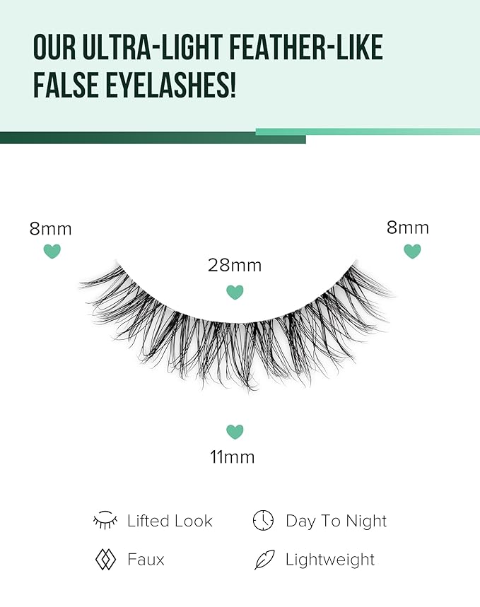 Short Eyelashes Natural Look Wispy Lashes Natural Fake Lashes C Curl Eye Lashes Wispies Eyelashes Fluffy False Lashes Pack 7 Pairs