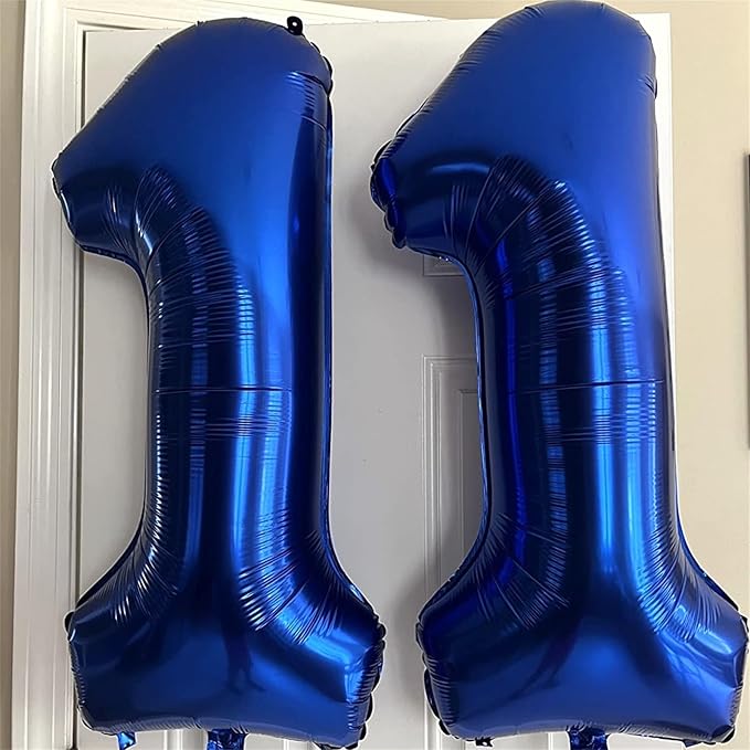 40'' Navy Blue Number 7 Balloon, Self Inflating Foil Number Balloons Set 0-9, Dark Blue Digital 7 Helium Balloon for Boys 7th Birthday Graduation Party Decorations Anniversary Supplies