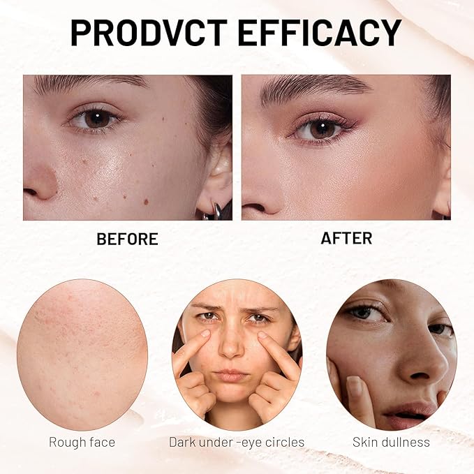 Concealer Foundation Stick, 2-in-1 Long-Lasting Foundation and Concealer with Brush, Creamy Full Coverage for Dark Circles & Blemishes, Hydrating Olive & Camellia, 2.09 Oz (06#)