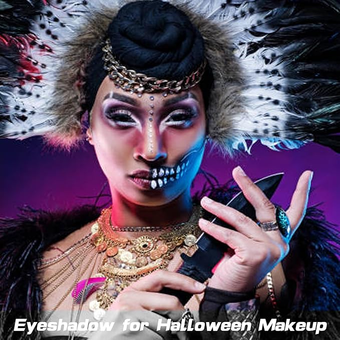 MEICOLY White Single Eyeshadow with Mirror,Matte Eye Shadow for Halloween Makeup,Pressed Powder Eyeshadow,Matte Shade Eyelid Color Eye Makeup for Women Girls,High Pigment,Long Wear,Waterproof,Natural