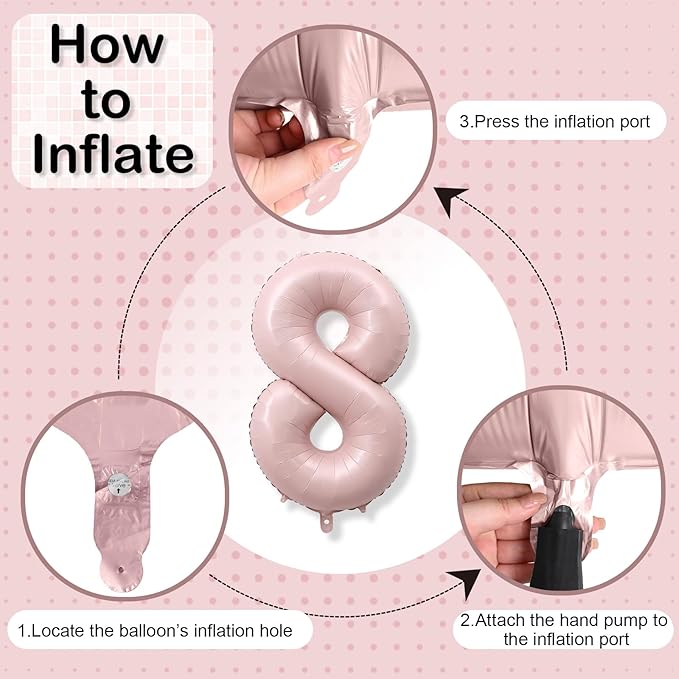 40'' 18 Balloon Number, Large Dusty Baby Light Pink Foil Number 18 Balloons Birthday Party Decor, Pastel Blush Pink Helium Mylar Self Inflating Balloon for Women 18th Birthday Anniversary Decorations