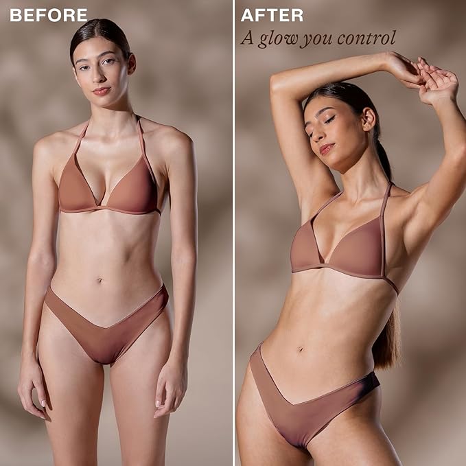 Self Tanning Mitt Applicator Set - 3 in 1 Ultra Soft Mitts, Exfoliating Glove, Face & Body Tanner Glove w/Thumb, for the Perfect Streak-Free Fake Tan, Velvety Soft Tanning Lotion Applicator, Reusable