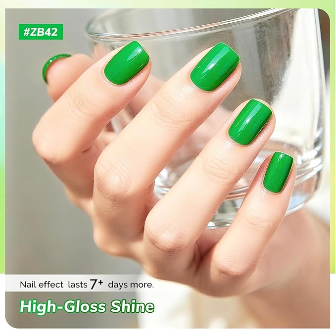 Green Nail Polish 6Pcs Nail Polish Set All Seasons Neutral Color Quick Dry Nail Polish Set for Collection St. Patrick's Day Gift for Her