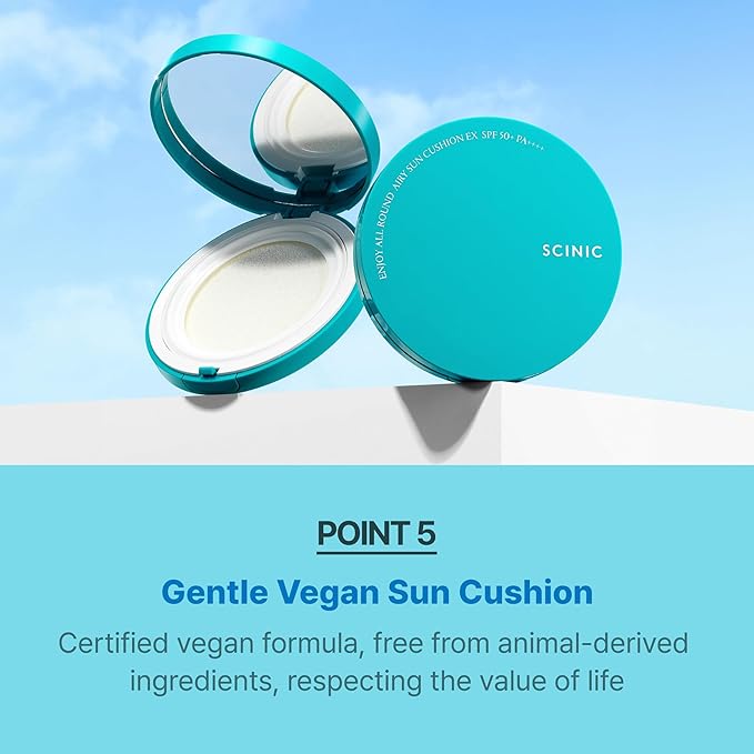 SCINIC Enjoy All Round Airy Sun Cushion EX SPF50+PA++++, 0.88 Fl Oz (Pack of 1)