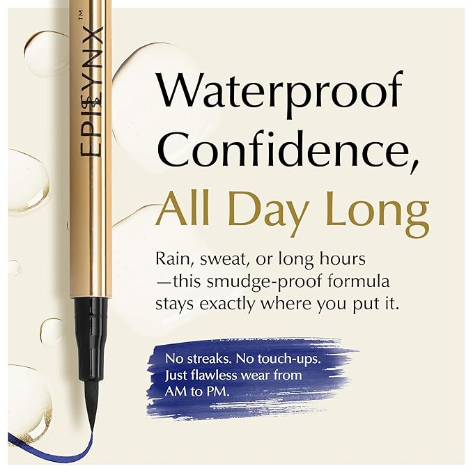 EPILYNX Waterproof Eyeliner - Smudge-Proof Liquid Eyeliner Pen with Precision Tip for Smooth, Long-Lasting Application - Vegan, Hypoallergenic & Gluten-Free Eye Liner - 2mL Blue