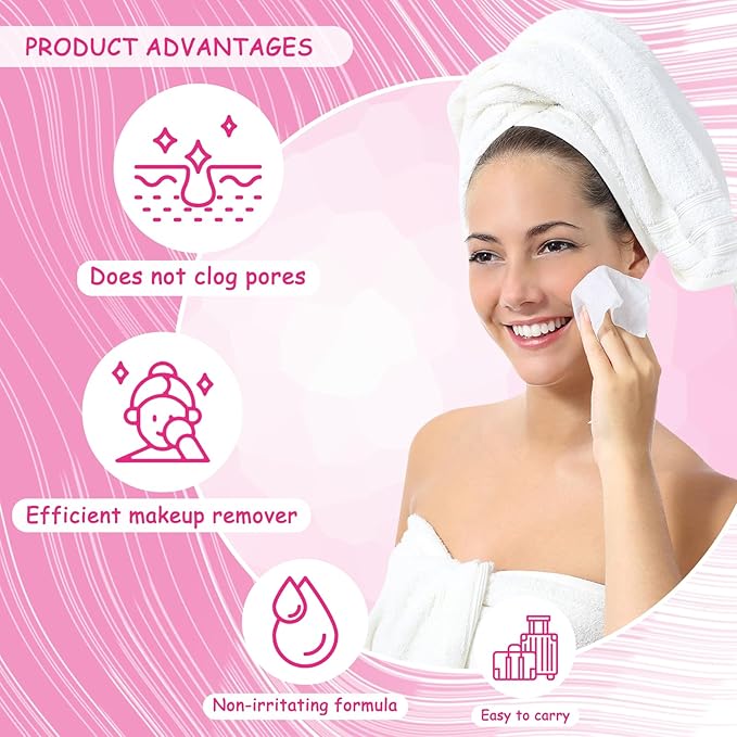 50 Count Makeup Remover Wipes Mini Makeup Wipes Travel Face makeup wipes Individually Wrap For Mascara Lipstick Oil Dirt Face Skin Hypoallergenic Alcohol-Free