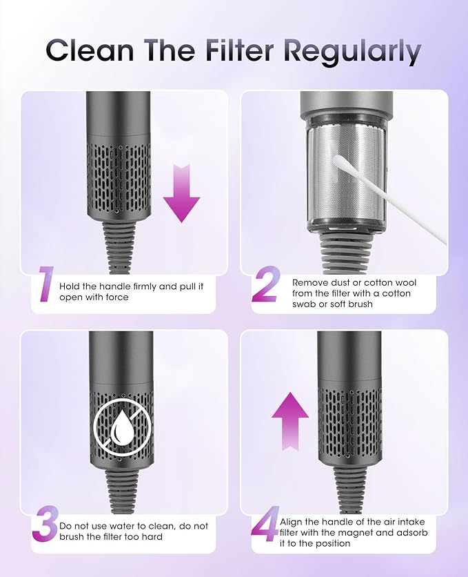 Professional Ionic Hair Dryer - 110,000RPM High-Speed,Lightweight,1500W Powerful Blow Dryer with Cool Shot Button,Dual Voltage,Concentrator Nozzle & Smart Temperature Control for Fast Drying