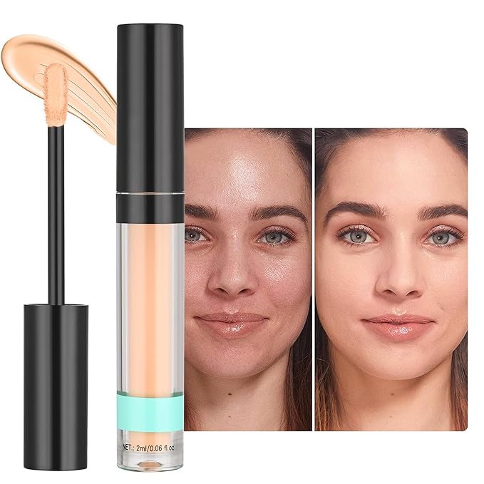 Full Coverage Liquid Concealer, Foundation Makeup for Older Women, Covers Blemishes & Under-Eye Circles, Spots, Matte Finish, Hydrating Primer for Correct, 0.06 fl oz, Vegan & Cruelty-Free 04#Medium