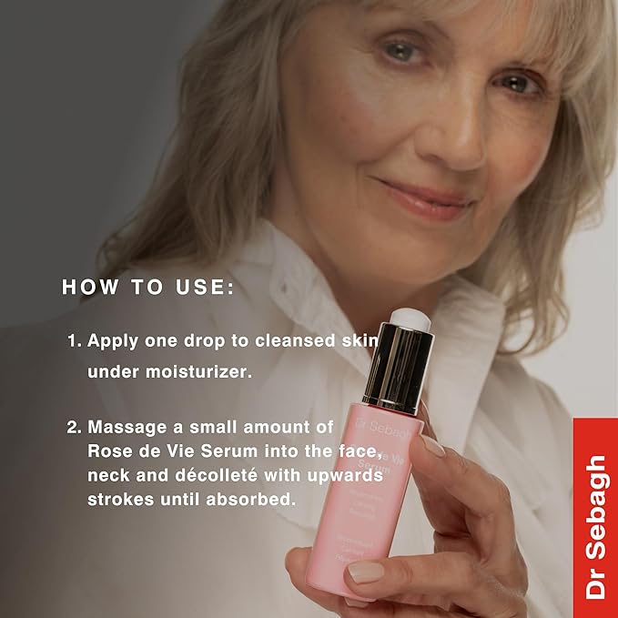 Dr Sebagh Rose de Vie Serum - 1 fl oz | Nourishing Facial Formula for Dry or Sensitive Skin | Support Skin Vitality