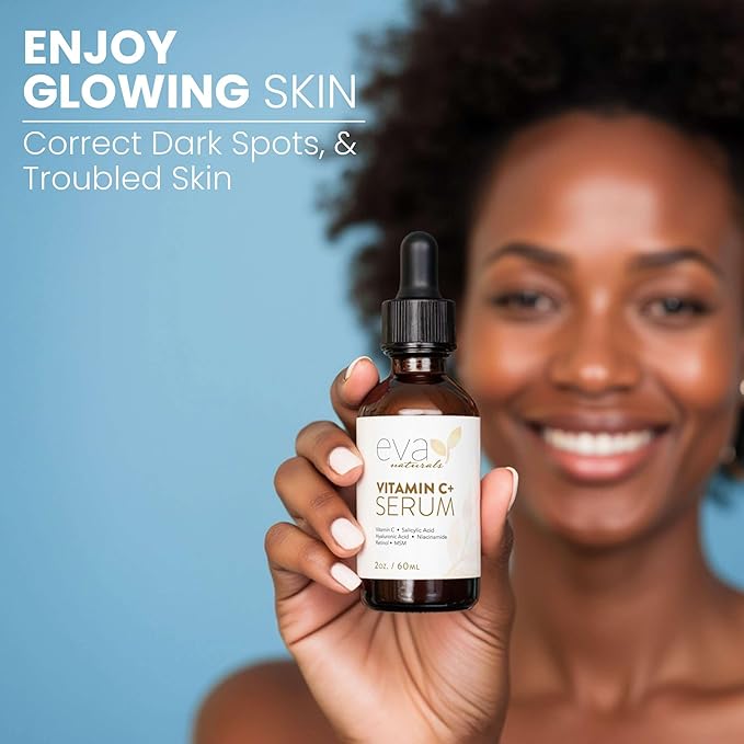 Vitamin C Serum for Face with Retinol & Salicylic Acid – Skin Clearing Acne Spot Treatment with Niacinamide, Hyaluronic Acid, MSM – Anti-Aging Facial Serum for Dark Spots and Blemishes
