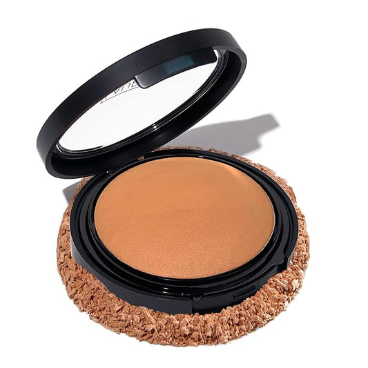 LAURA GELLER NEW YORK Baked Double Take Powder Foundation - Tan - Buildable Medium to Full Coverage - Matte Finish