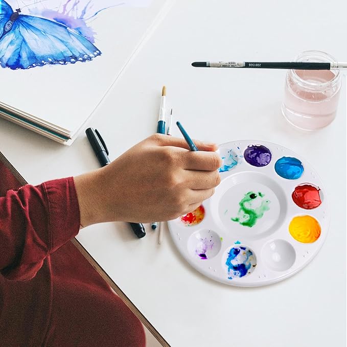 12 Pack Paint Tray Palettes, Painting Palette, Plastic Paint Pallets for Kids on School Project or Art Class