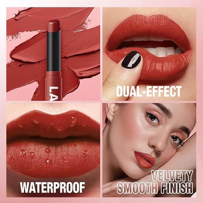 Matte Lipstick For Women Girls 24Hr Wear Waterproof Long Lasting Hypoallergenic Lipsticks - Lightweight Non-Drying, Fade-Resistant Formula 12 Trendy Colors for Daily Use Vegan & Cruelty-Free 08
