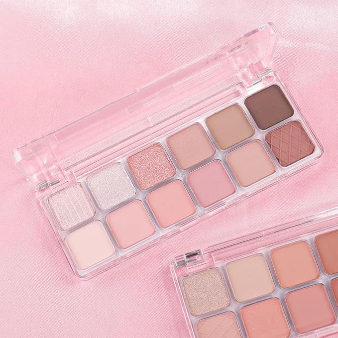 AMY'S DIARY 12Color Light Pink Purple Eyeshadow Palette, Long-Lasting, Elevate Your Eye Makeup– Unleash Your Unique Style (09#)