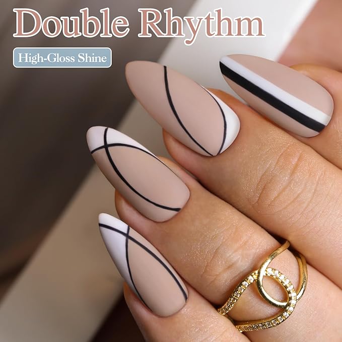 Double Rhythm 15ML Gel Nail Polish Pure Sheer Same Color Same Bottle Soak Off Gel Polish Art Manicure Salon DIY at Home for Women (Nude-A1333)