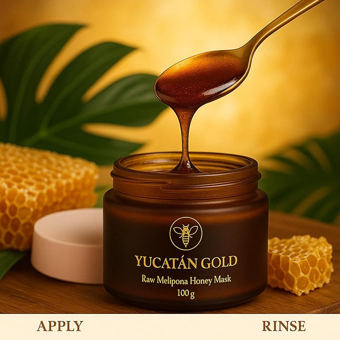 Melipona Honey Face Mask – The All-Natural Solution for Dry Skin, Fine Lines & Youthful Glow With Enzymes & Antioxidants – Soothes Skin After Sun Exposure – Gentle Moisturizer for Sensitive Skin