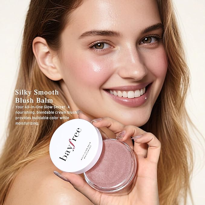 bayfree Multi Glow Balm, Cream Blush for Cheeks, Blush Balm Face Makeup, Radiant Finish, Hydrating, Creamy, Lightweight & Blendable Color, Face Makeup.63 Oz