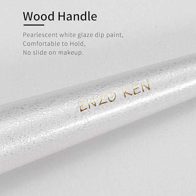 Angled Fan Brush for Makeup, Thick Fluffy Blush Brush for Cheeks, Sculpt and Contour Bronzer Brush - White, 169L