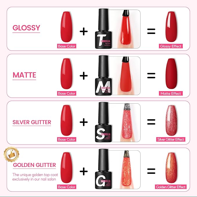 COSCELIA 66pcs Gel Nail Polish Kit with U V light and Drill Starter Kit 35 Colors Fall Gel Polish Set 5pcs Top Base Coat Nail Art Supplies French Gel Manicure Kit Gifts for Women DIY at Home