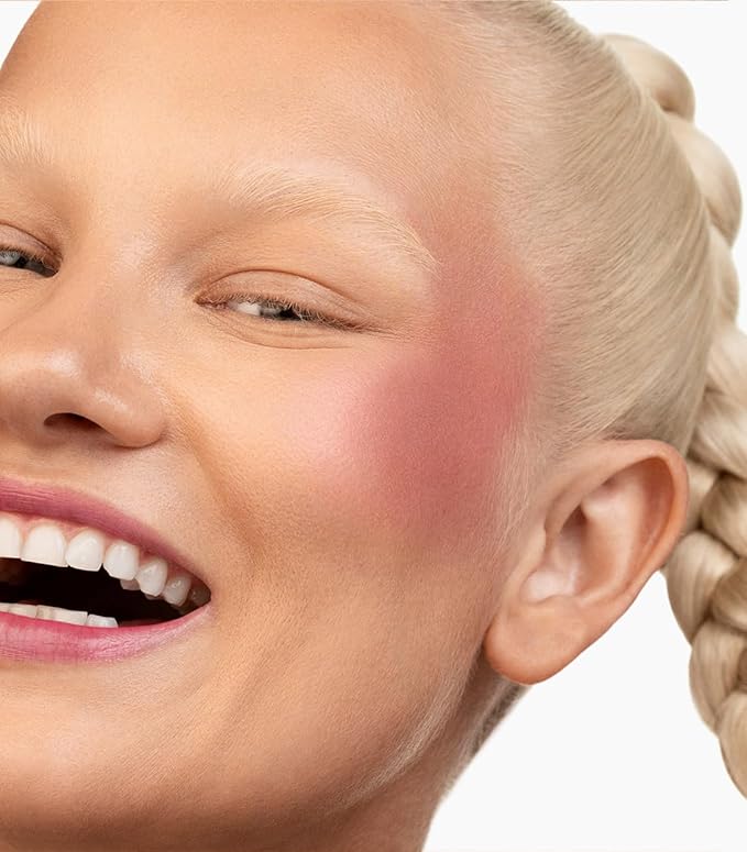 MAKE Beauty Skin Mimetic Microsuede Blush - Matte Powder Blush for Cheeks with Long Lasting Color - Non Comedogenic, Travel Size Makeup Single Palette. Shade - Cosmic (Pink)