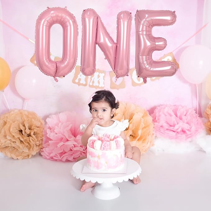40 Inch Pastel Pink Letter Balloon U, Giant Custom Alphabet U Foil Balloon Baby Pink, Mylar Balloons Light Pink for Girls, Helium Alphabet U Balloons for Women Girls Birthday Party Decorations