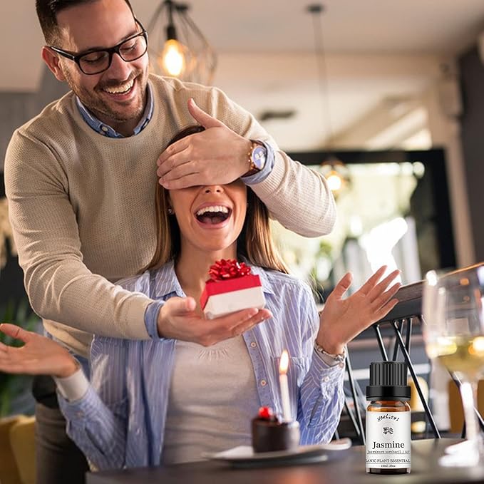 yethious Jasmine Essential Oils for Diffuser & Aromatherapy Pure Jasmine Oil for Skin Organic Jasmine Oils