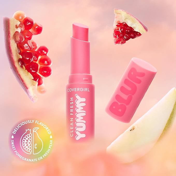 COVERGIRL Clean Fresh Yummy Blur Lipstick, Blurring Effect, Matte Lip Color, Sweet Pomergranate Flavored, Vegan Formula - 240 Blur the Lines (Light Rosy Beige)
