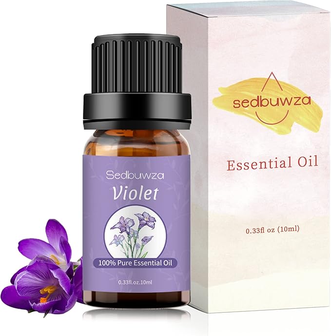 Sedbuwza Violet Essential Oil, 100% Pure Organic Violet Aromatherapy Gift Oil for Diffuser, Humidifier, Soap, Candle, Perfume
