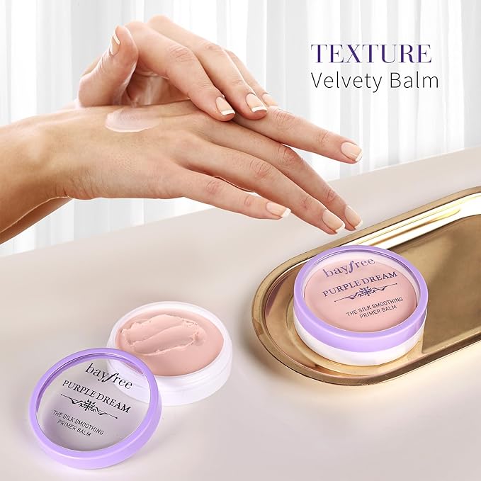 bayfree Silk Smoothing Primer Balm, Poreless Primer for Smooth & Flawless Skin, Long Lasting, Soft Texture, Matte Finish, Fills in Pores and Fine Lines, 0.35 oz