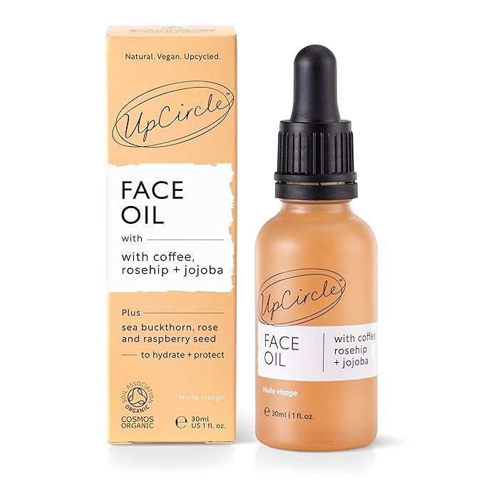 UpCircle Organic Face Serum With Coffee Oil 1oz - Vitamin C, Rosehip Oil Fades Dark Spots + Sea Buckthorn Keeps Skin Supple - Natural Hydrating Facial Oil - Vegan + Cruelty-Free