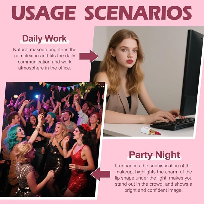 O'CHAIN Dark Red Matte Lipstick, Long Lasting Full Coverage Non-Transfer Lipstick for Women Infused with Jojoba Oil and Vitamin E, Cruelty-Free & Vegan (12 REY) 0.12 Oz