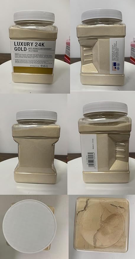 YMEYFAN Jelly Mask for Facials Professional, 24K Gold Peel Off Jelly Face Mask Powder, Deep Hydrating Moisturizing Facial Skin Care, Home Spa Day DIY Skincare for Women and Men (23Fl Oz)